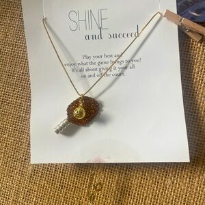 Pickleball necklace with charm . Brand new in ready to gift for the holidays!